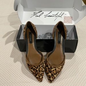 White House Black Market leopard print flats